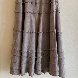 Nic + Zoe linen/rayon skirt, flax color. size 10